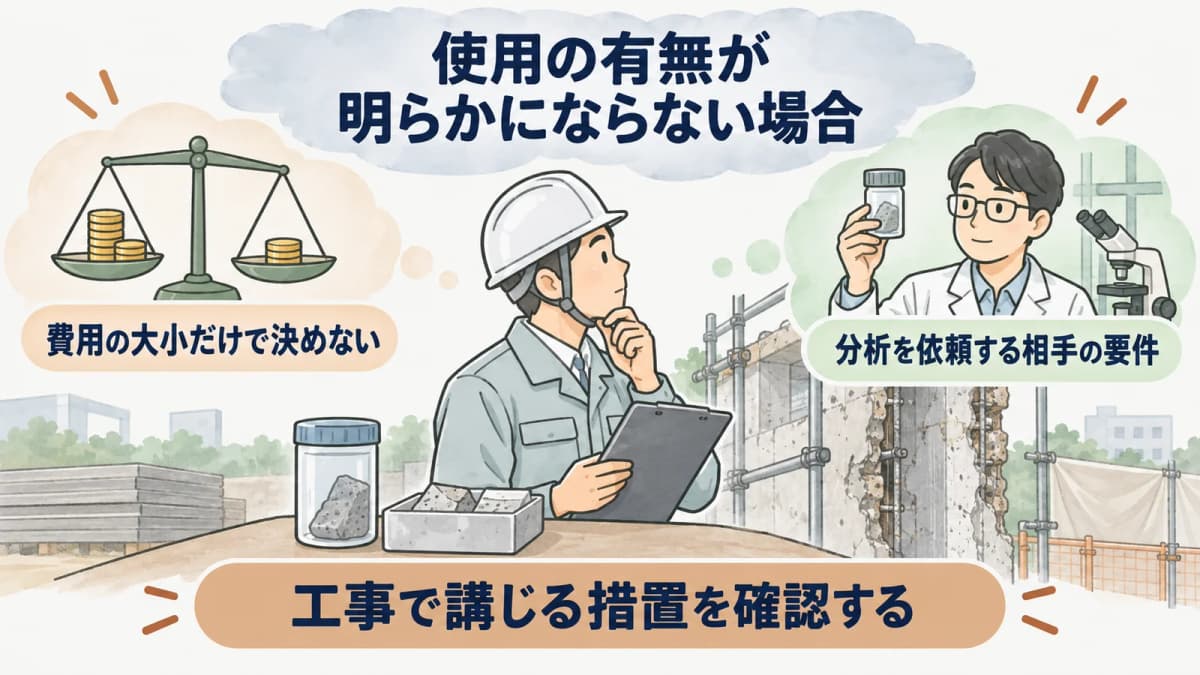 分析用の検体と調査対象の場所を対応させる図解