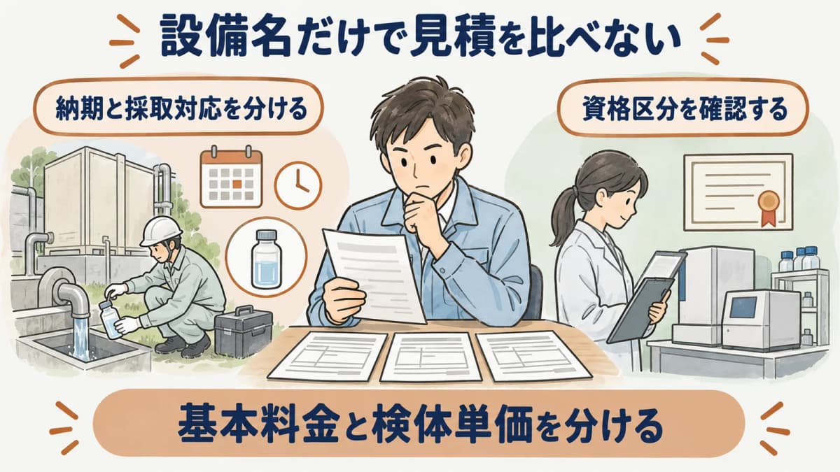 公開料金の基本料金と検体単価と税区分を確認する図